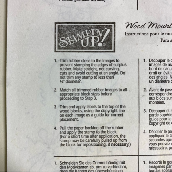 🌷Stampin Up NICE & EASY NOTES Wood Mounted Stamp Set Thank You Get‎ Well Heart - Picture 7 of 7